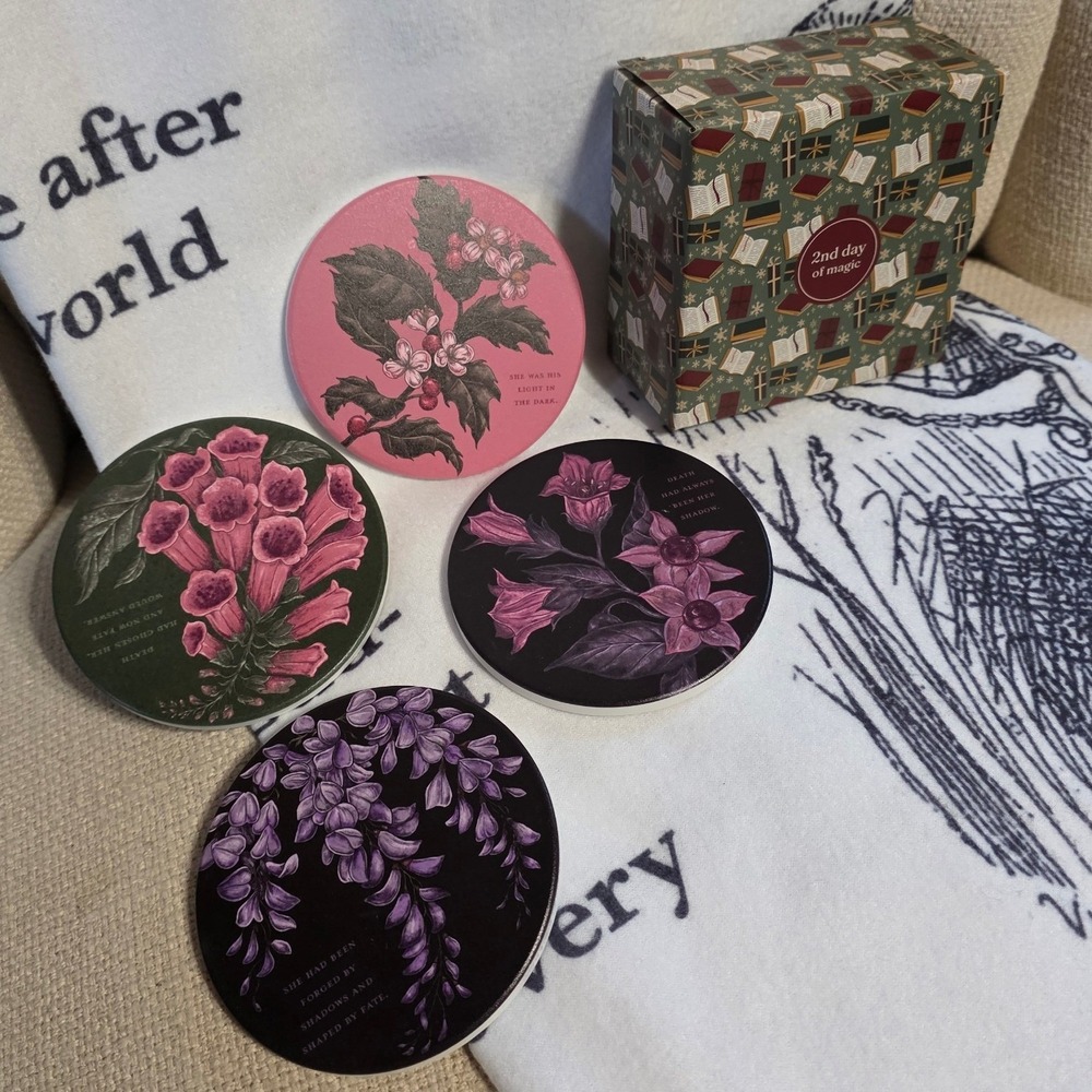 OwlCrate Coasters OS Multicolor Excellent Belladonna Advent Botanical Set